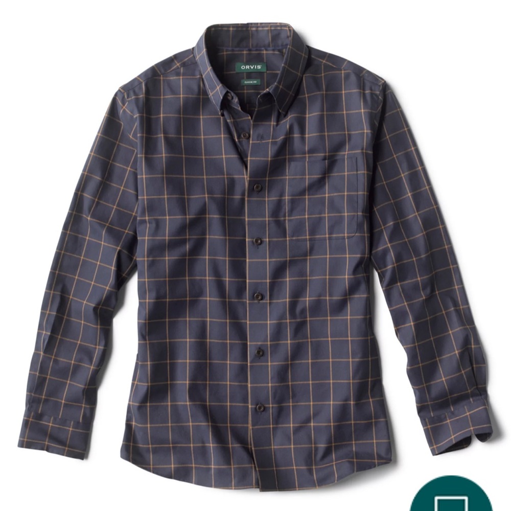 NWOT Orvis Bryant Wool Blend Button Down Shirt